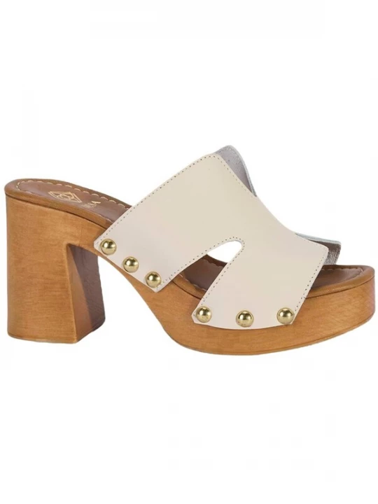 Foto van product Desa Huisschoenen 'Plattformrutschen' wit