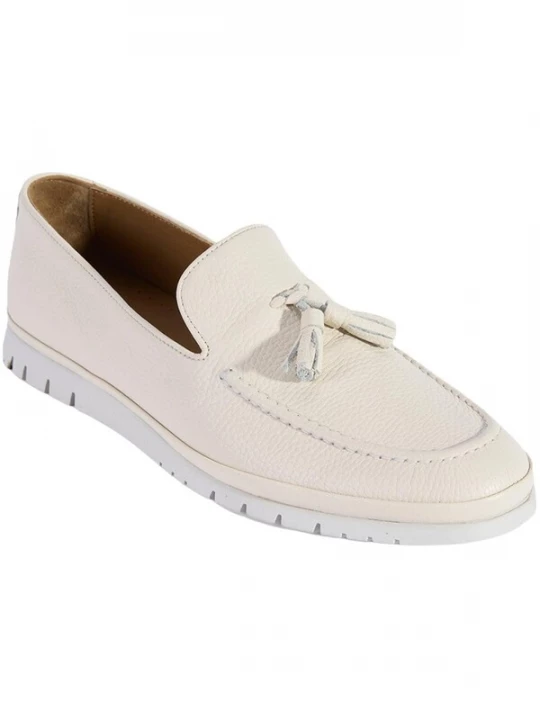 Foto van product Desa Mocassins 'DESA Herren-Lederslipper mit Quasten' wit