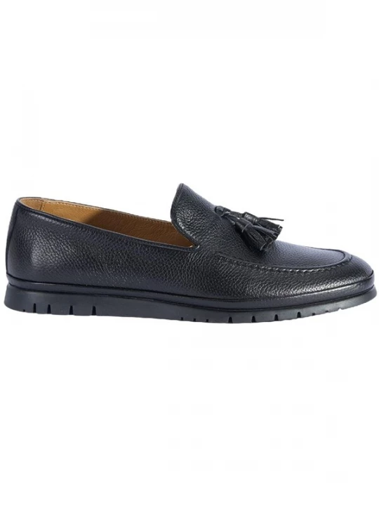Foto van product Desa Mocassins 'DESA Herren-Lederslipper mit Quasten' zwart