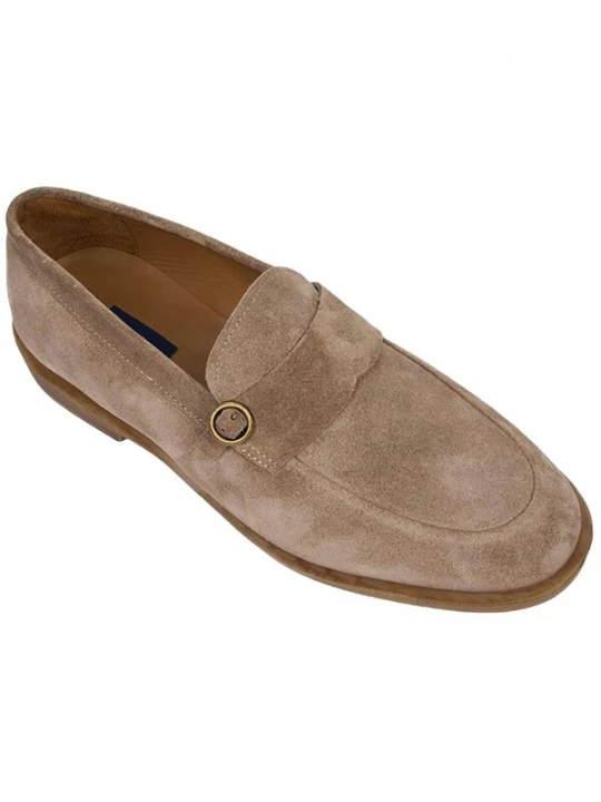 Foto van product Desa Mocassins 'DESA Herren-Wildlederslipper mit Metalldetails' basaltgrijs
