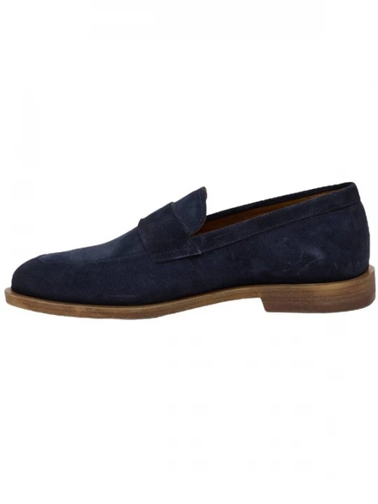 Foto van product Desa Mocassins 'DESA Herren-Wildlederslipper mit Metalldetails' blauw