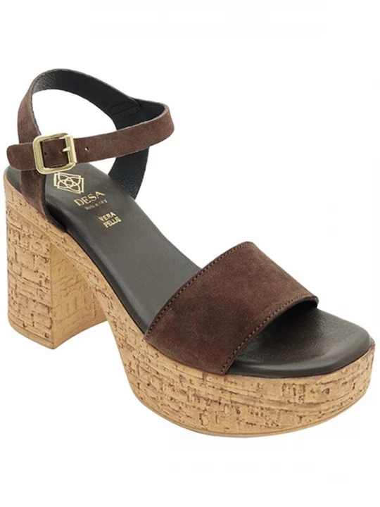 Foto van product Desa Sandaal 'Plateau-Sandalen' bruin