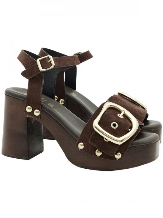 Foto van product Desa Sandalen met riem 'Plateau-Sandalen' bruin
