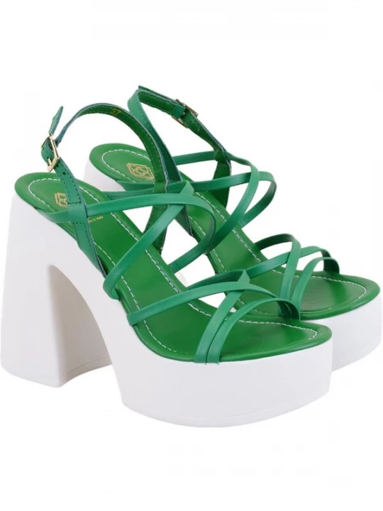 Foto van product Desa Teenslipper 'Plateau-Sandalen' groen