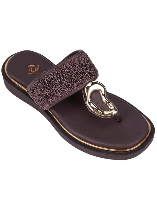 Foto van product Desa Teenslipper 'Zehenstegsandalen' bruin