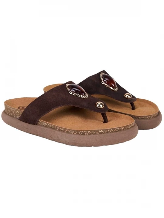 Foto van product Desa Teenslipper 'Zehenstegsandalen' bruin