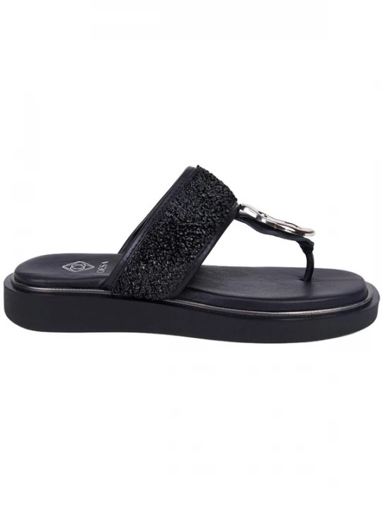 Foto van product Desa Teenslipper 'Zehenstegsandalen' zwart