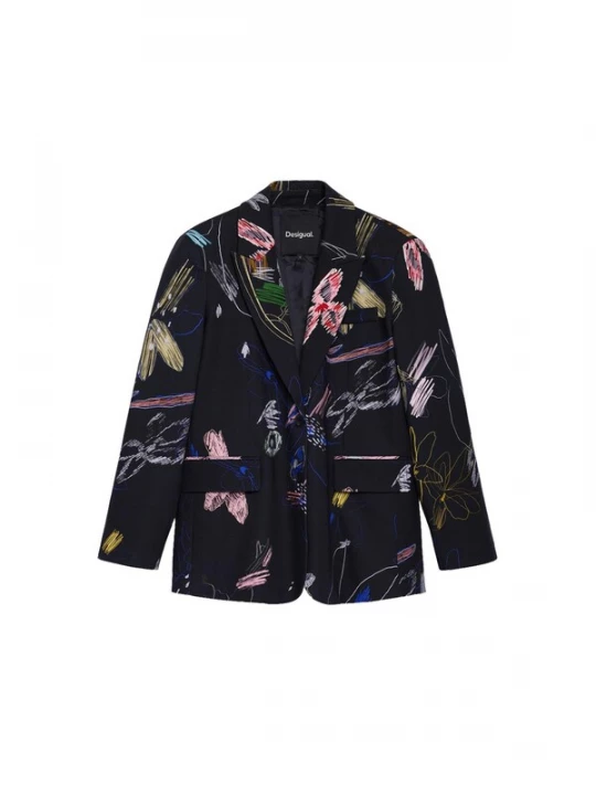 Foto van product Desigual Blazers indigo / pasteelgeel / rosa / zwart
