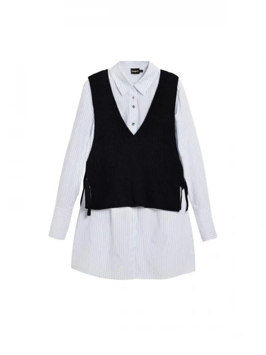 Foto van product Desigual Blouse blauw / lichtbruin / zwart / wit