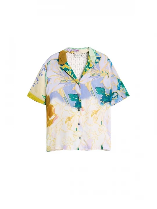 Foto van product Desigual Blouse geel / petrol / lichtlila / wit
