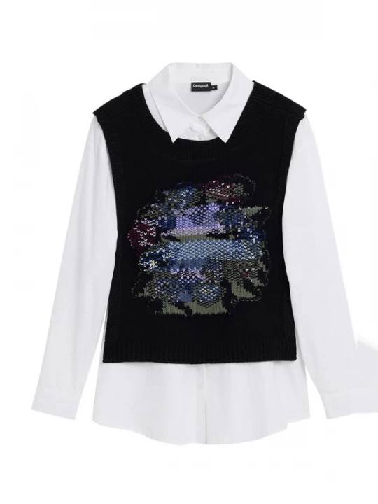 Foto van product Desigual Blouse zwart / wit