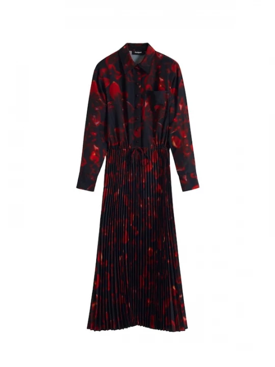 Foto van product Desigual Blousejurk rood / donkerrood / zwart