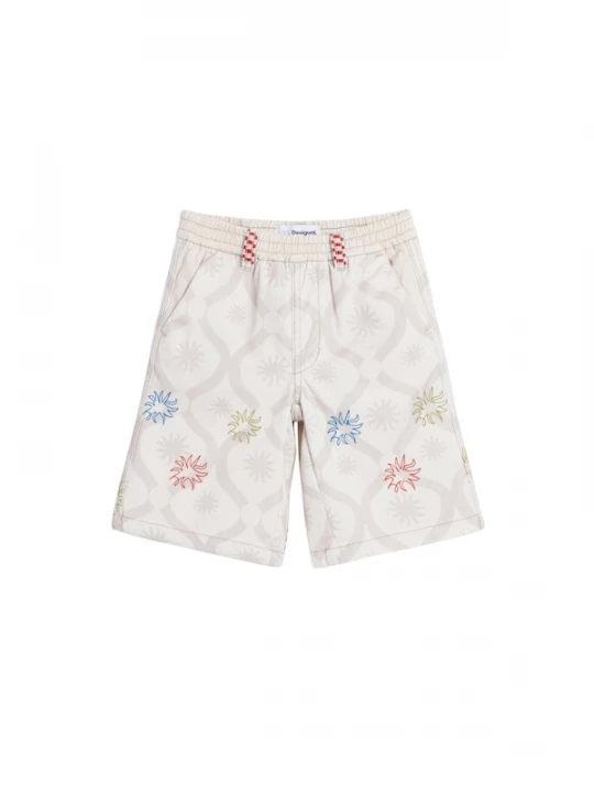 Foto van product Desigual Broek ecru / blauw / rood / wit