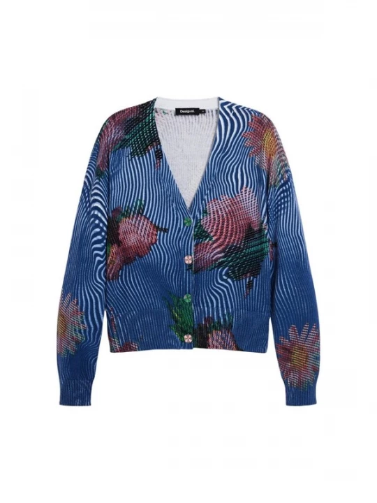 Foto van product Desigual Gebreid vest 'JERS_NORA 26SWJF19' donkerblauw