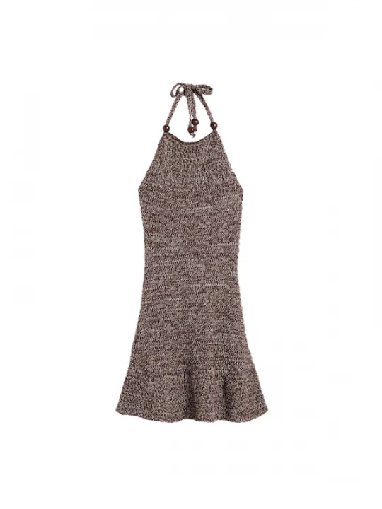 Foto van product Desigual Gebreide jurk bruin gemêleerd