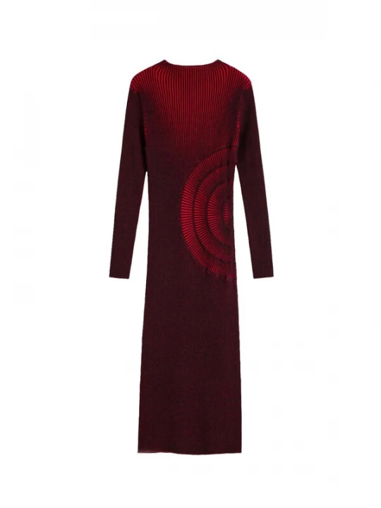 Foto van product Desigual Gebreide jurk rood / zwart