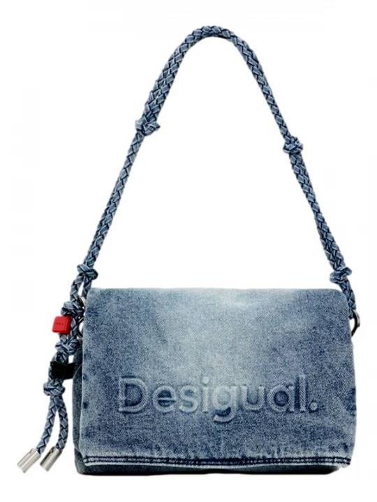 Foto van product Desigual Handtas 'Half Logo Denim' blauw