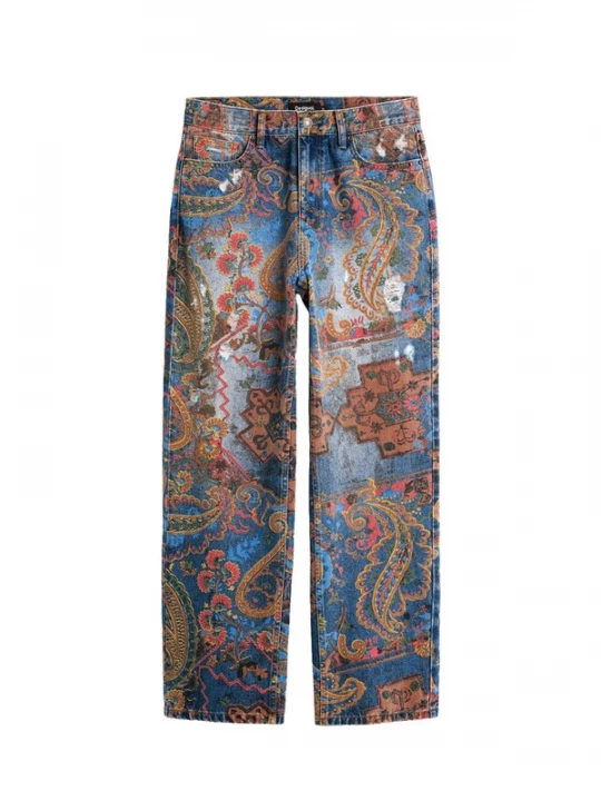 Foto van product Desigual Jeans blauw / bruin / bloedrood