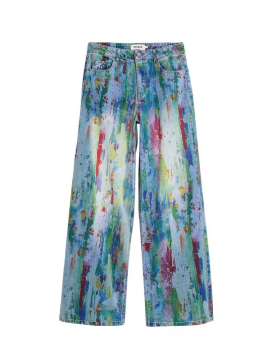 Foto van product Desigual Jeans blauw denim / geel / groen / rood