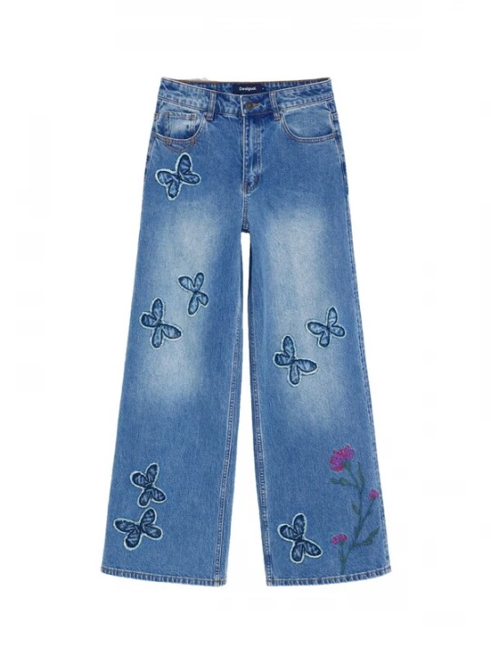 Foto van product Desigual Jeans blauw / donkerblauw / fuchsia / magenta