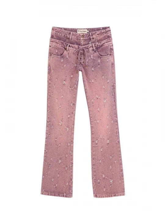 Foto van product Desigual Jeans 'Masha Popova' pastelrood / rood gemêleerd