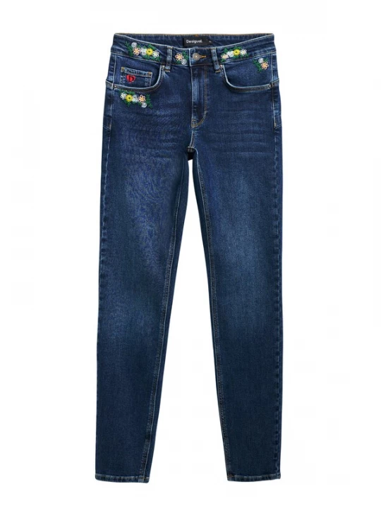 Foto van product Desigual Jeans nachtblauw / geel / groen / wit