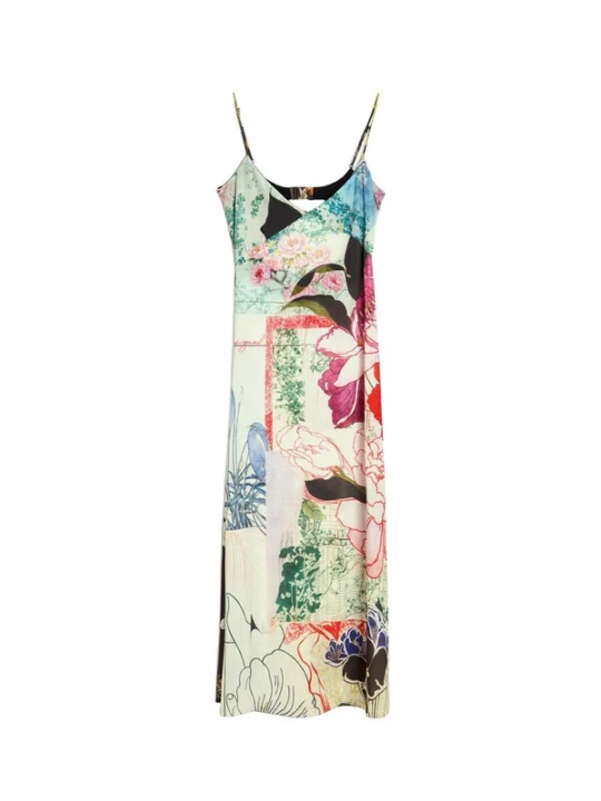 Foto van product Desigual Jurk beige / blauw / magenta / zwart