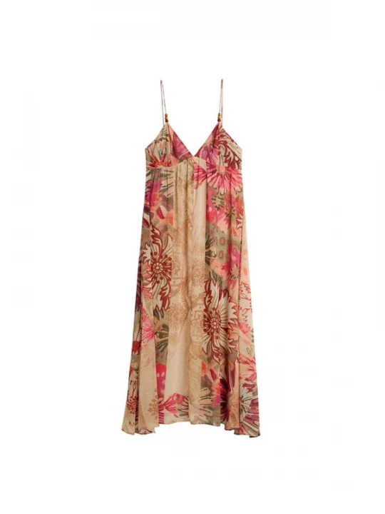 Foto van product Desigual Jurk beige / bruin / rood