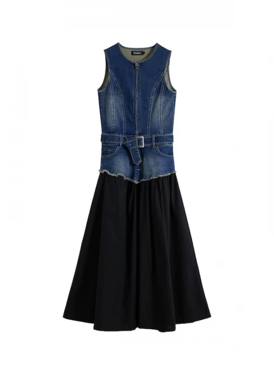 Foto van product Desigual Jurk blauw denim / zwart