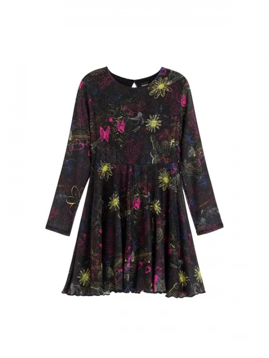 Foto van product Desigual Jurk blauw / geel / pink / zwart