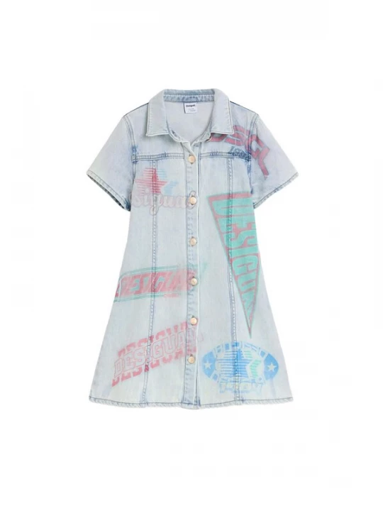 Foto van product Desigual Jurk blauw / groen / rosa