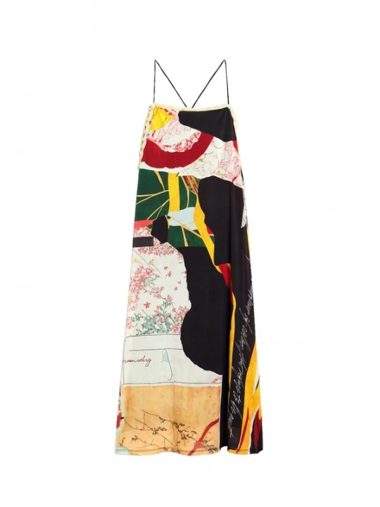 Foto van product Desigual Jurk crème / geel / groen / zwart