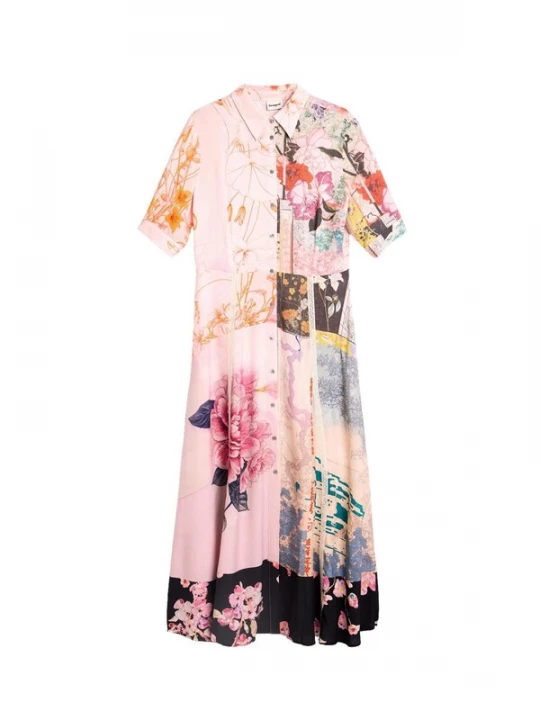 Foto van product Desigual Jurk gemengde kleuren / lichtroze