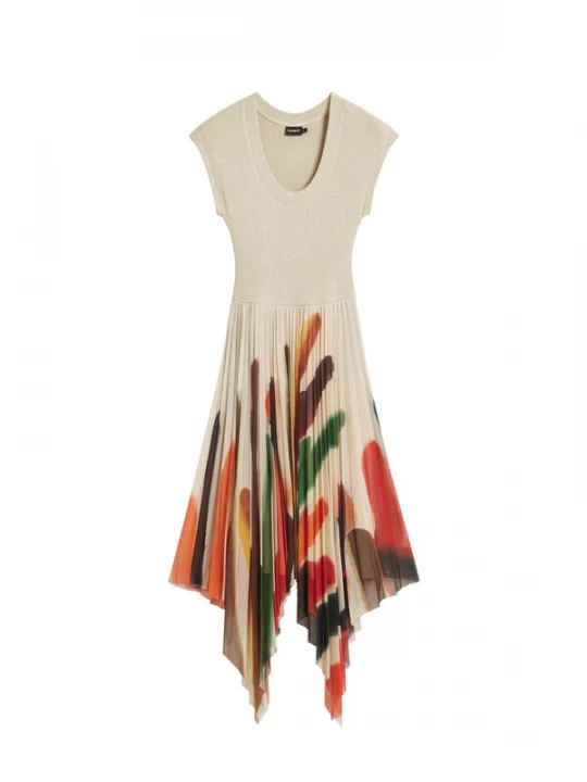Foto van product Desigual Jurk gemengde kleuren / wit