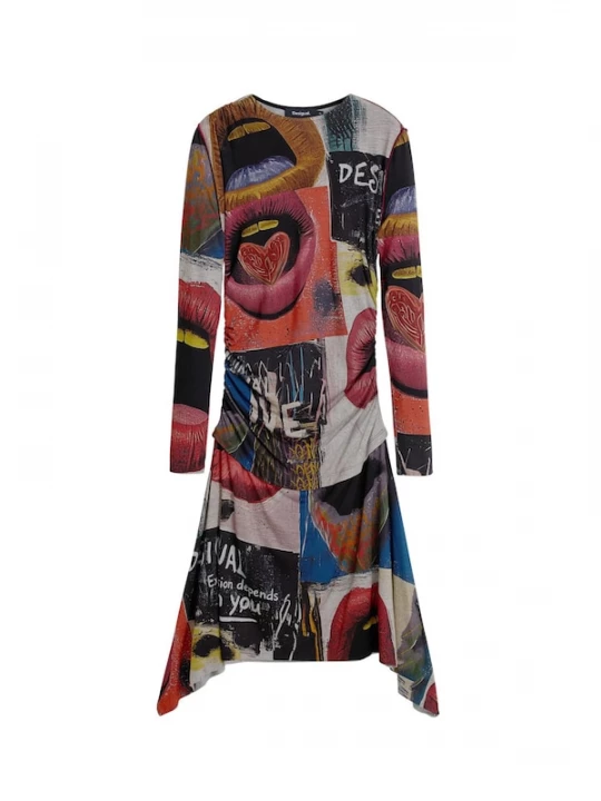 Foto van product Desigual Jurk gemengde kleuren / zwart