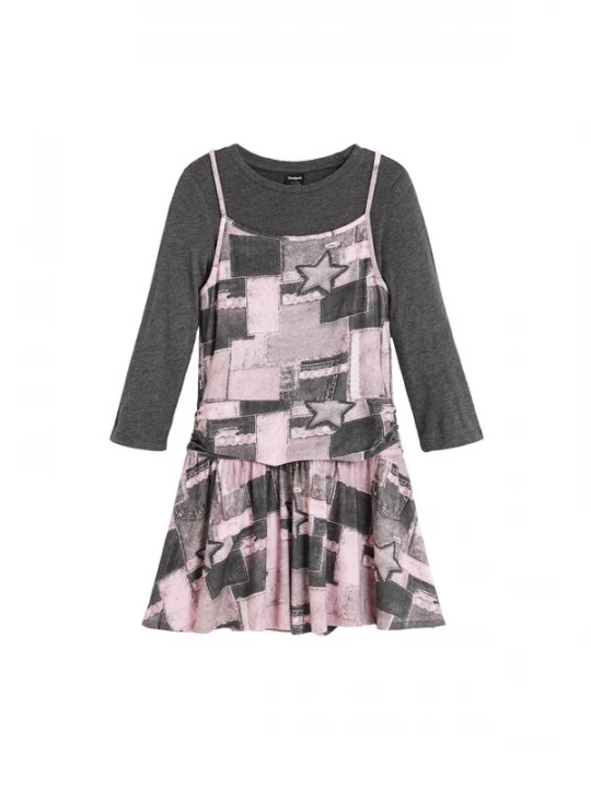 Foto van product Desigual Jurk grijs / rosa