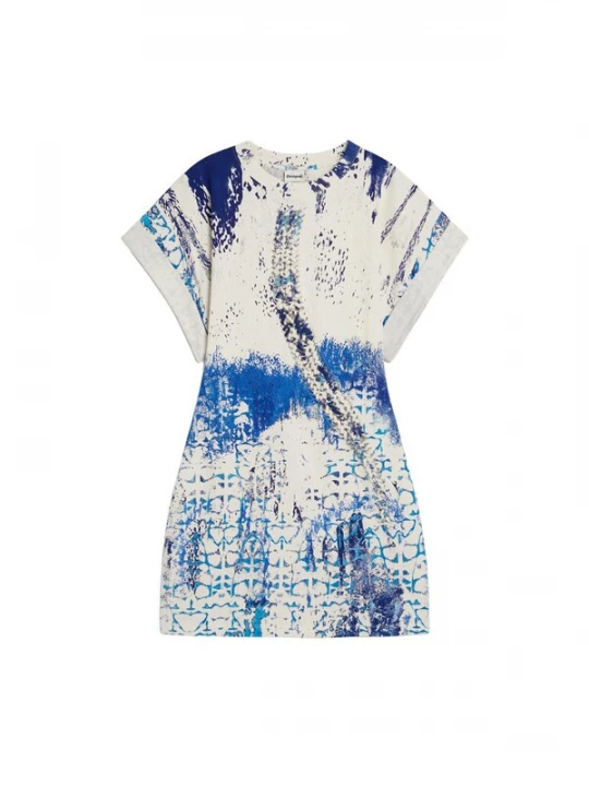 Foto van product Desigual Jurk 'M. C. Lacroix' blauw / aqua / zwart / natuurwit