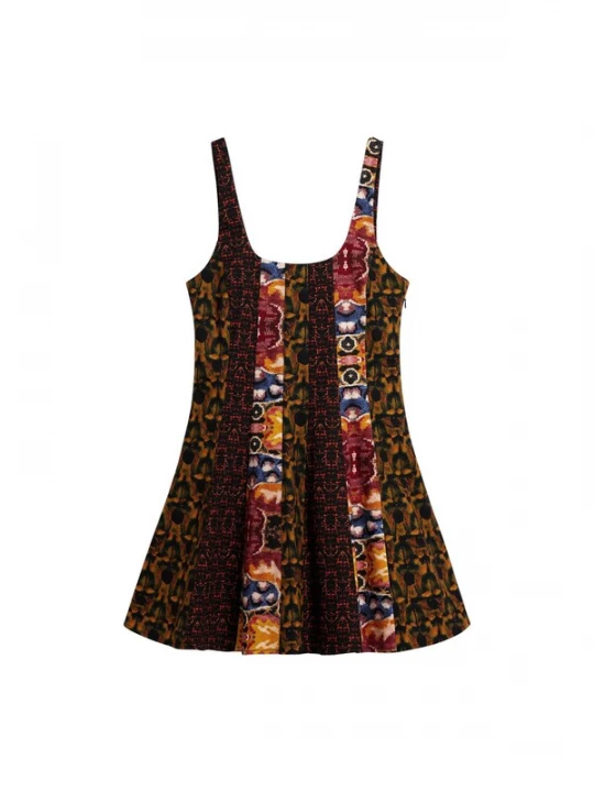 Foto van product Desigual Jurk navy / bruin / safraan / donkerrood