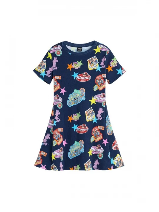 Foto van product Desigual Jurk navy / hemelsblauw / geel / rood