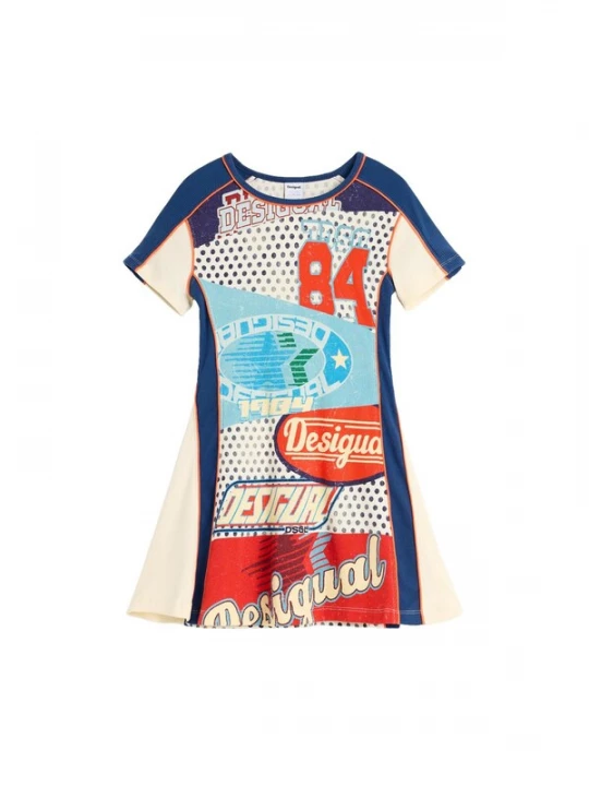 Foto van product Desigual Jurk navy / rood / wit