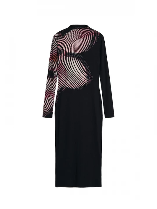 Foto van product Desigual Jurk oudroze / zwart / wit