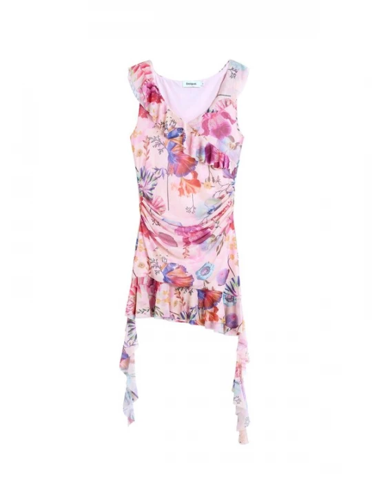 Foto van product Desigual Jurk perzik / fuchsia / rood
