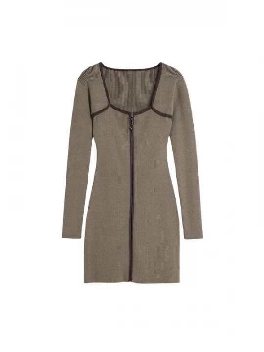 Foto van product Desigual Jurk 'REPRIS_VEST_KIRKWALL 26SWVFX2' bruin