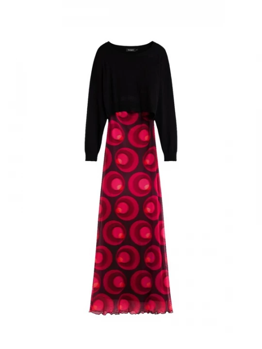 Foto van product Desigual Jurk rood / zwart