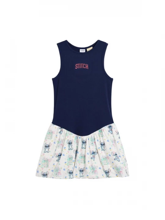 Foto van product Desigual Jurk 'Stitch™' navy / smaragd / magenta / eierschaal