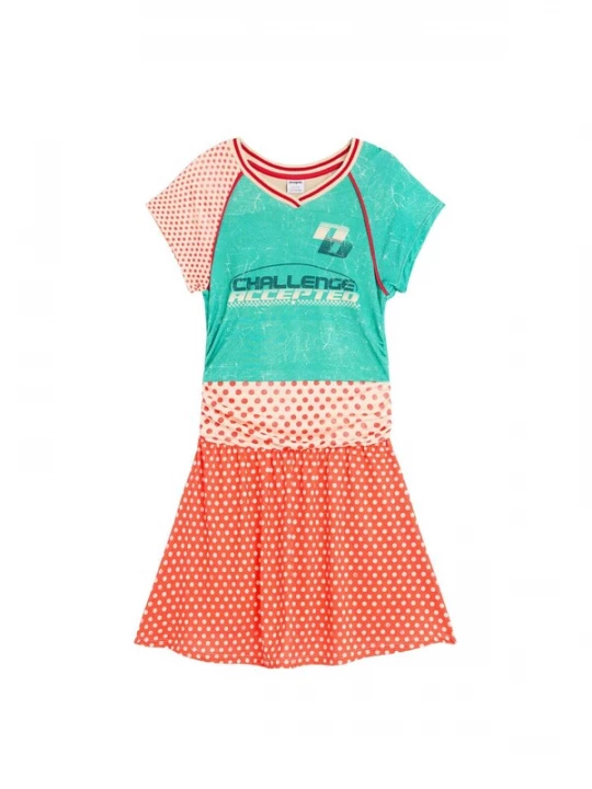 Foto van product Desigual Jurk turquoise / rood / wit