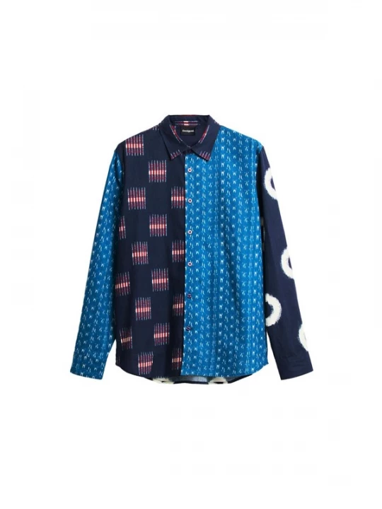 Foto van product Desigual Overhemd azuur / donkerblauw / rood / wit