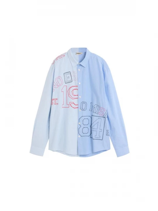 Foto van product Desigual Overhemd azuur / hemelsblauw / rood / wit