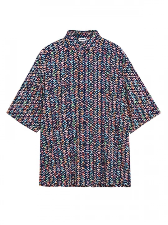 Foto van product Desigual Overhemd blauw / donkerblauw / groen / oranje