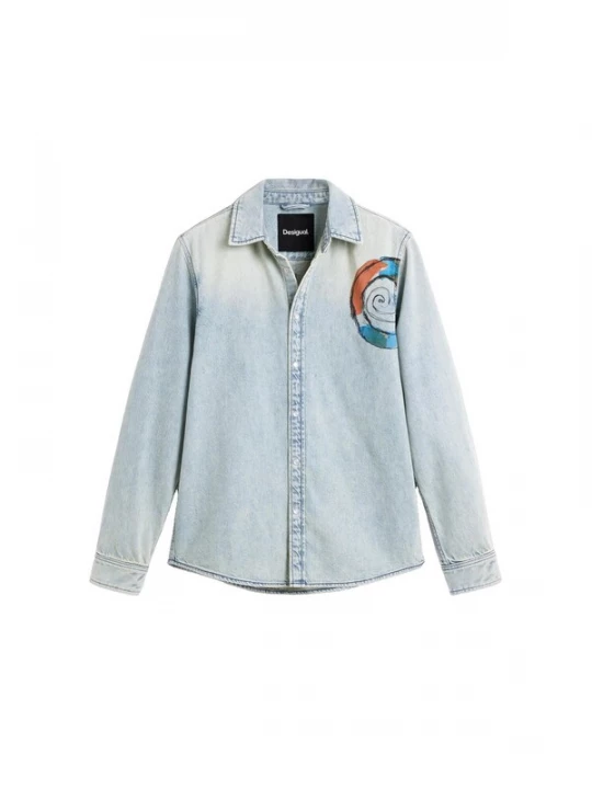 Foto van product Desigual Overhemd blauw / donkerblauw / roestbruin / geel